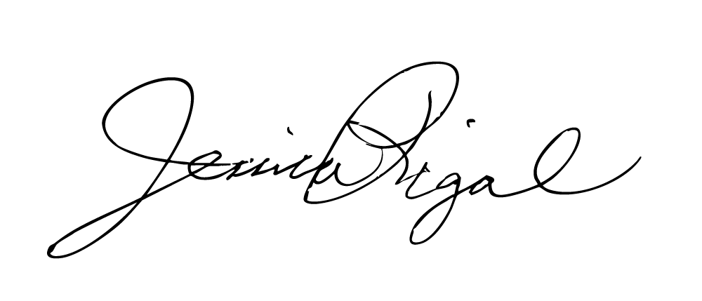 Stylized signature in cursive font